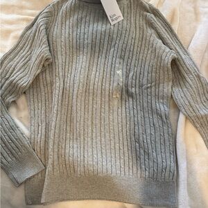Kim Rogers Light Gray Ribbed Sweater